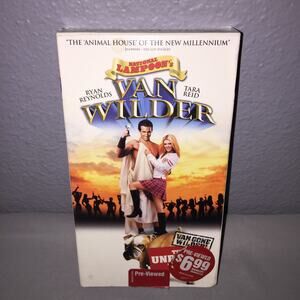 Vhs Used Van Wilder Tape Blockbuster Pre-Viewed Version Ryan Reynolds Artisan